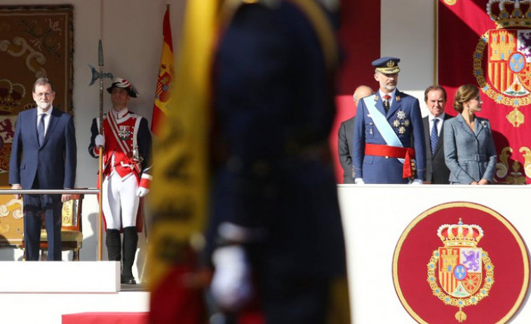 El desfile del 12 de octubre, menos austero y marcado por el desafío independentista