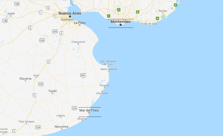 Los marineros del pesquero gallego rescatados serán examinados al llegar a Montevideo y Mar de Plata