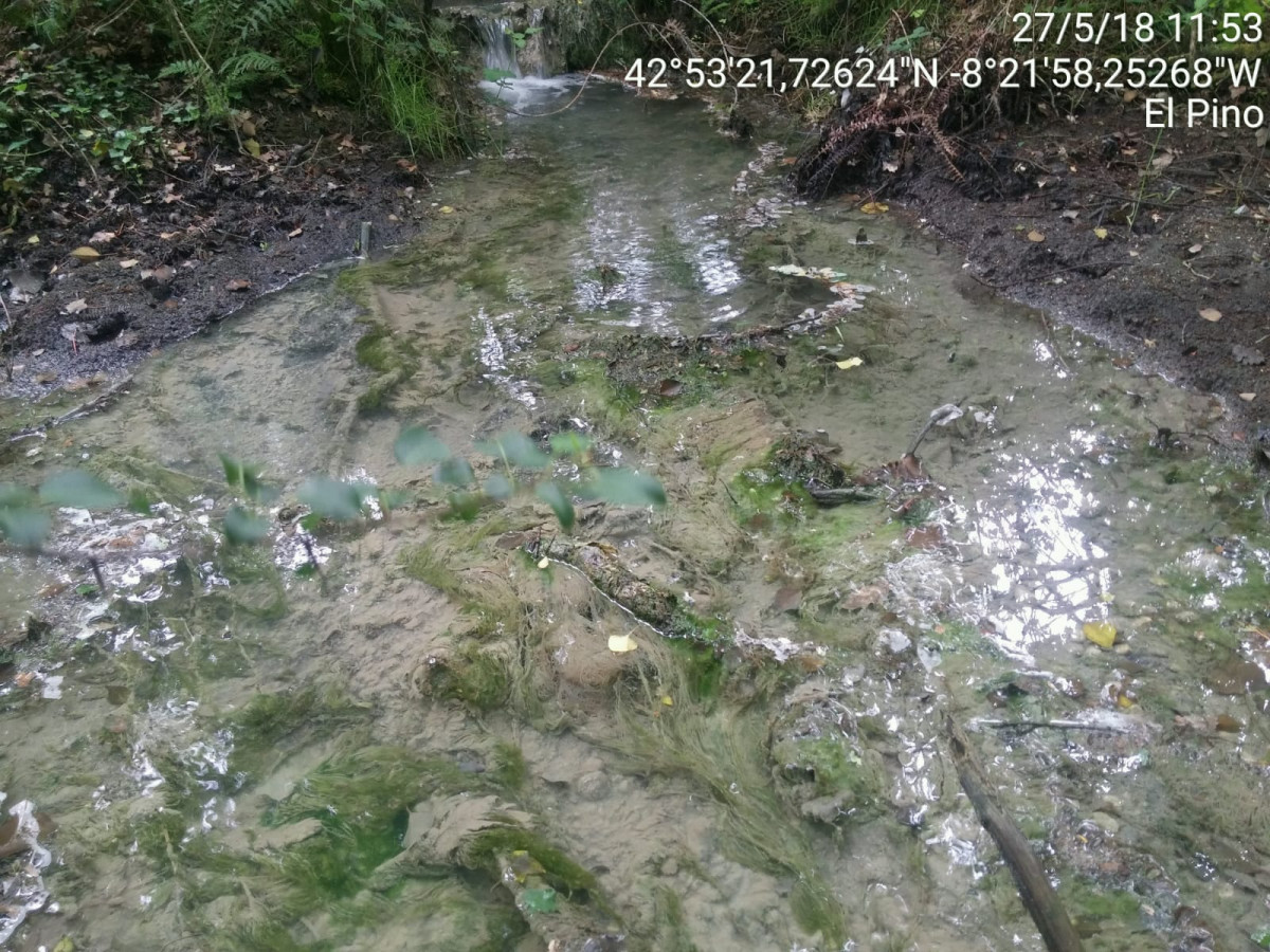 Vertidos contaminantes a un afluente del ru00edo Ulla    Minera de Touro
