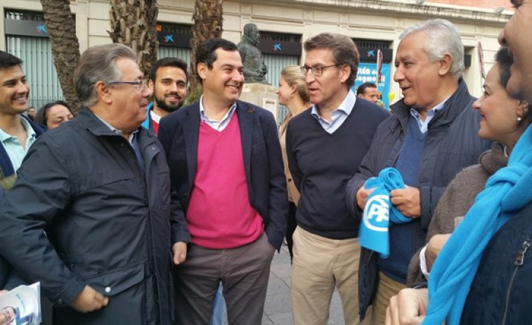 El presidente de Galicia pasará todo el lunes haciendo campaña para su partido en Andalucía