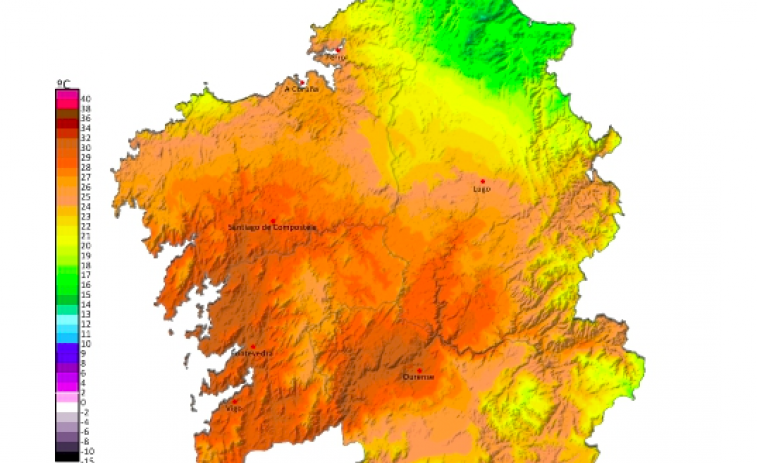 Una masa de aire africano alzará las temperaturas hasta los 32 grados en Galicia