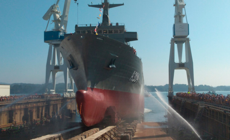 Navantia Ferrol bota la segunda unidad de buque militar para la Armada de Australia