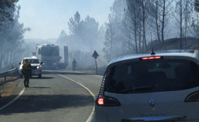 (Vídeo) Activo un incendio forestal en Cartelle (Ourense)
