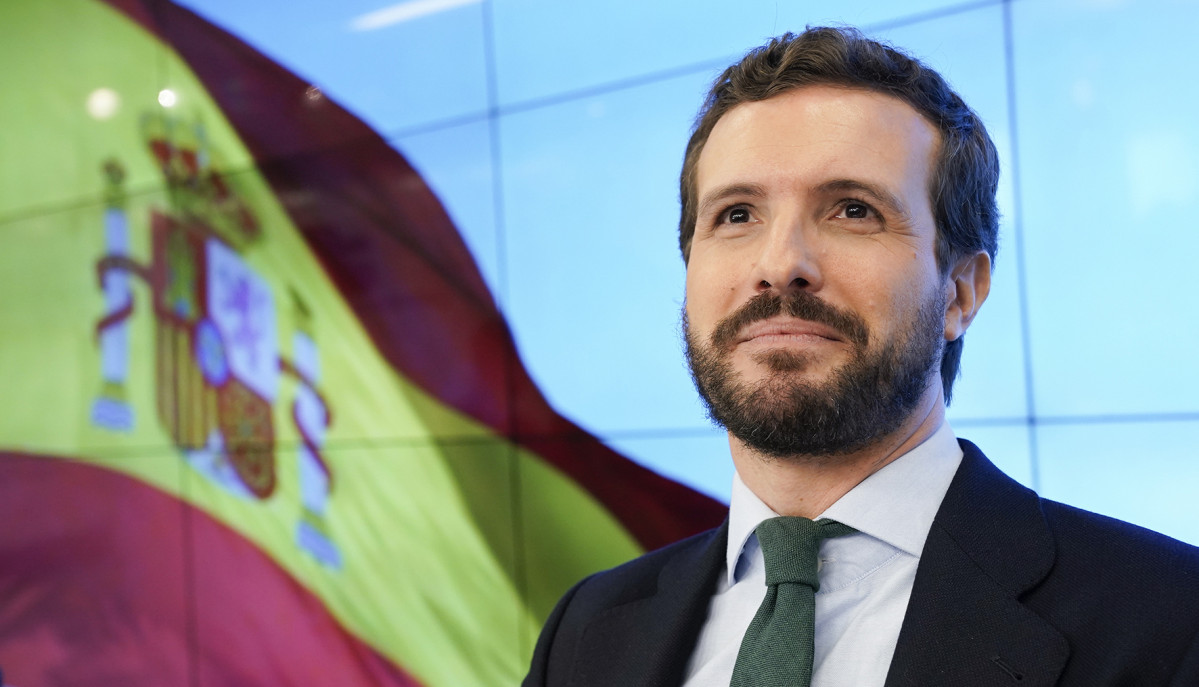 EuropaPress 2589134 El presidente del Partido Popular Pablo Casado durante la reuniu00f3n de la Junta Directiva Nacional de su partido en Madrid (Espau00f1a) a 13 de enero de 2020 