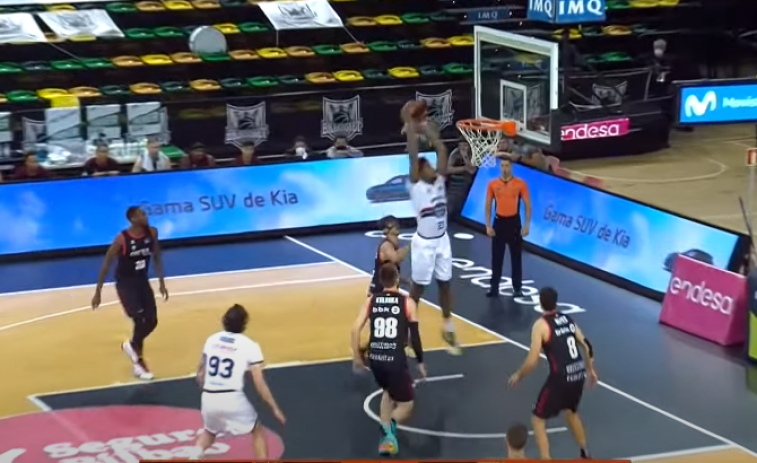 La desaparición de Birutis contribuye a la primera derrota del Obradoiro en Bilbao (vídeo)