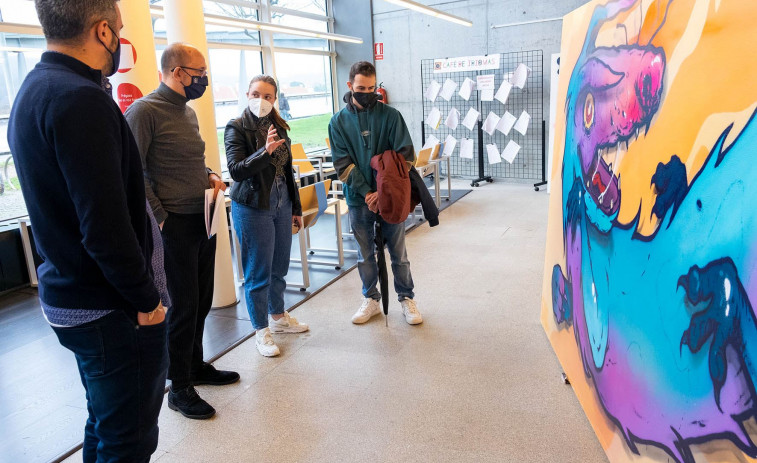 La biblioteca Ánxel Casal reúne obras premiadas y finalistas de 'graffiti' del Xuventude Crea
