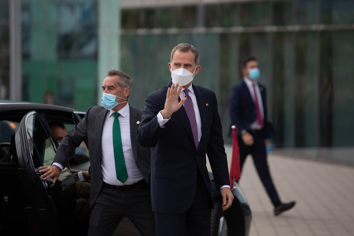 El Rey Felipe VI llega a la Reunión del Círculo de Economía en Barcelona