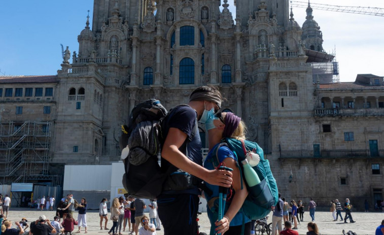 Esta semana llegará el peregrino número 50.000 a la praza do Obradoiro, casi tres meses antes que en 2021​