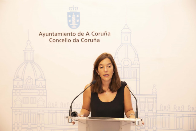 La alcaldesa de A Coruña, Inés Rey, informa de los asuntos de la junta de gobierno