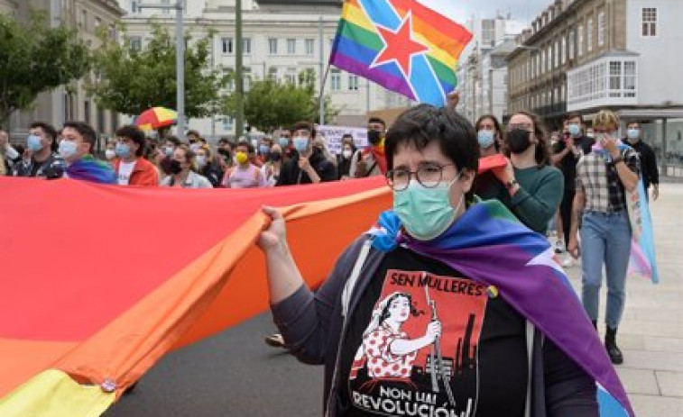 ​Protesta en A Coruña en recuerdo de las víctimas de la LGTBIfobia tras el último episodio en la ciudad