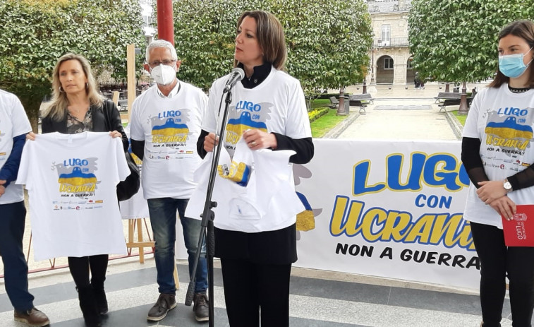 Camisetas solidarias con Ucrania: Empresarios, Ayuntamiento y Deputación de Lugo se unen recaudando fondos para UNICEF