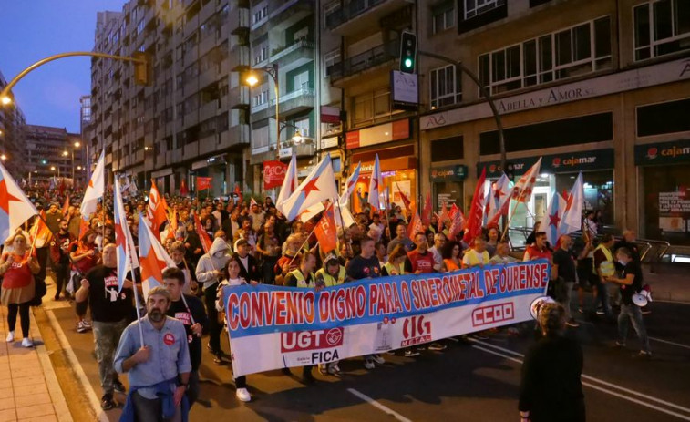 Sin acuerdo entre patronal y sindicatos para poner fin a la huelga del sector del metal en Ourense