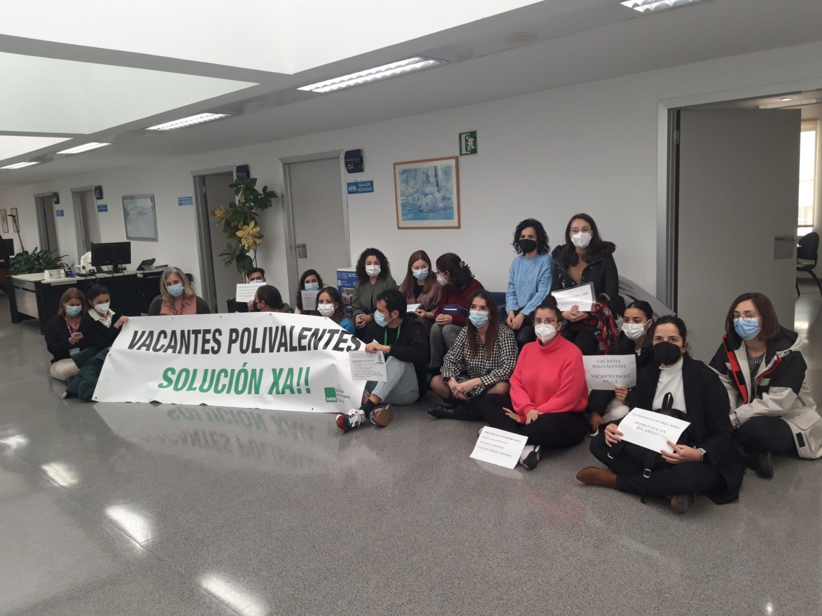 Enfermeras de Ourense en protesta por las condiciones de trabajo.