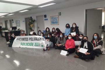 Enfermeras de Ourense en protesta por las condiciones de trabajo.