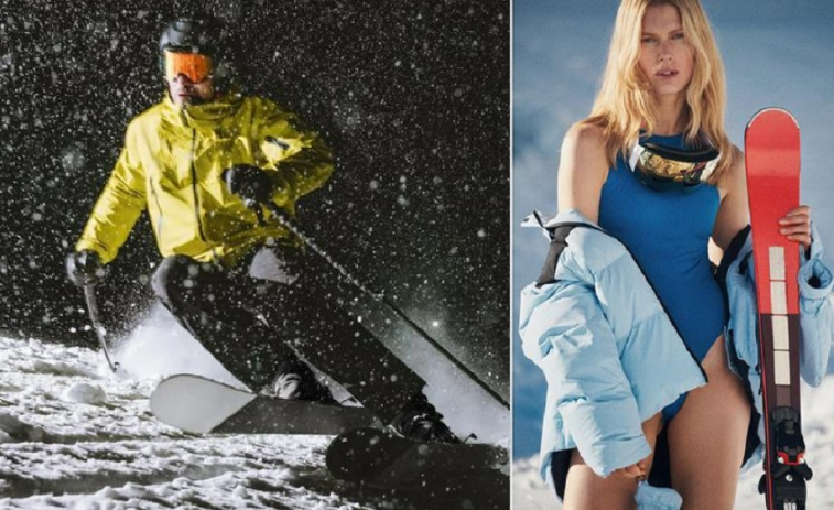 Mujeres en bañador y hombres esquiando de noche, polémica por la 