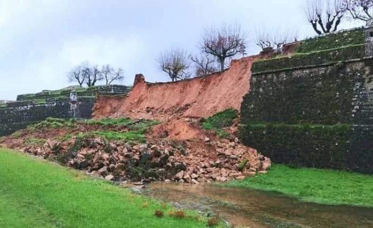 Segundo derrumbe en  la fortaleza de Valença (Portugal) por el mal tiempo