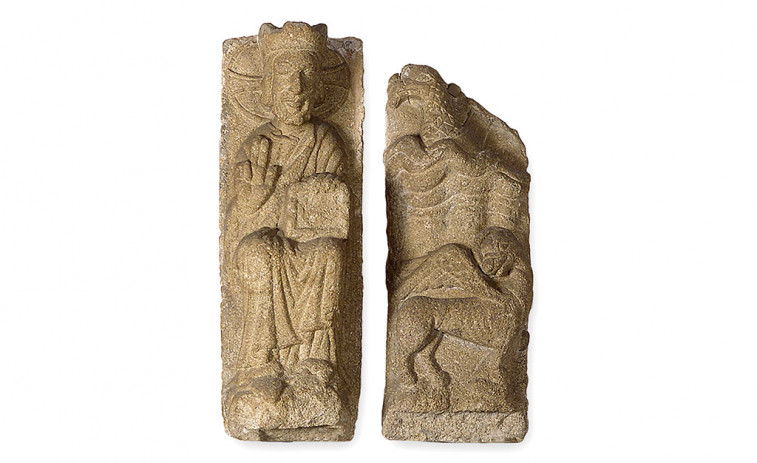 Estas dos estatuas románicas del Museo Marès de Barcelona podrían haber sido robadas en Galicia