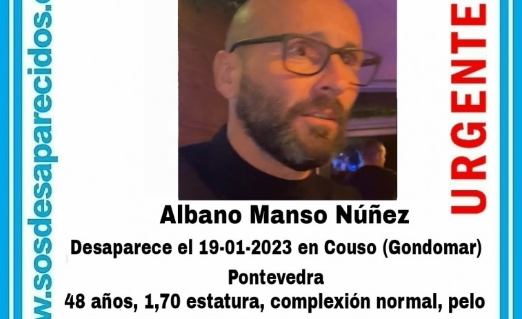 Prosigue la búsqueda de Albano, el hombre de 48 desaparecido en Gondomar desde hace una semana