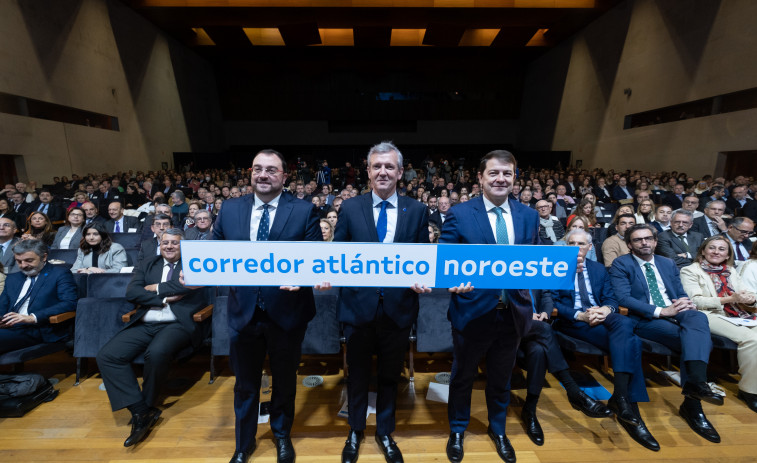 Alianza de Galicia, Asturias y Castilla y León para reclamar un corredor atlántico del tren de mercancías (vídeos)