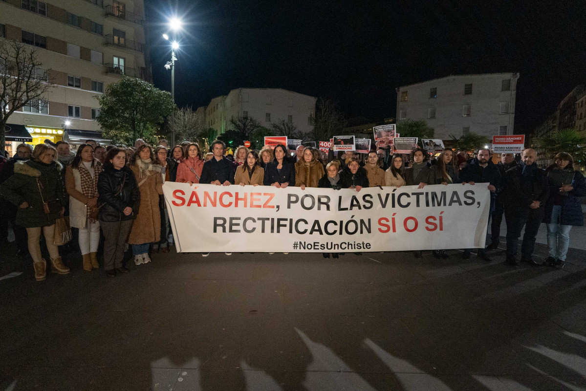 Protesta organizada por el PP contra la Ley del Solo Su00ed es Su00ed en Santiago