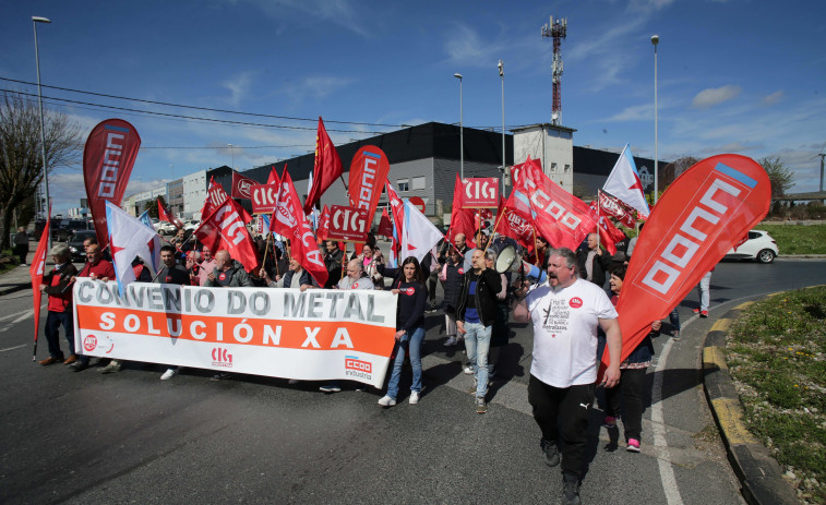 El sector del metal se moviliza en Lugo al estancarse las negociaciones por el nuevo convenio