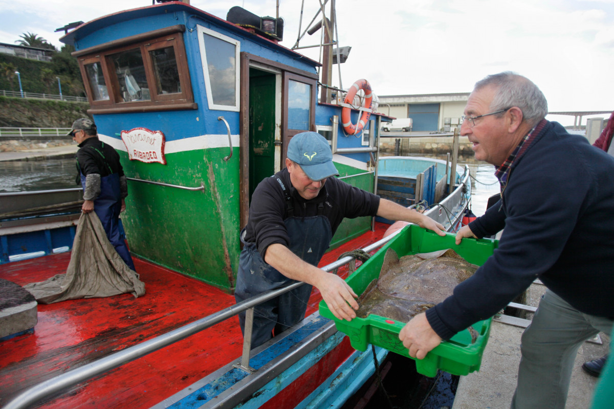 Archivo - Pescadores descargan su barco en el puerto de Ribadeo, a 21 de diciembre de 2022, en Ribadeo, Lugo