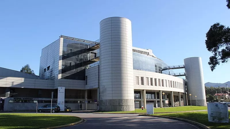 Hospital Montecelo en Pontevedra en una foto de archivo de E