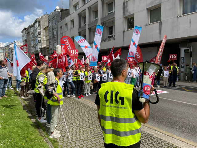 Manifestación en Lugo del sector de la limpieza.