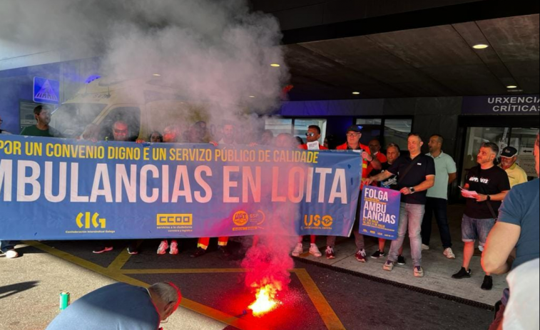 Huelga de ambulancias: más de 50 saboteadas y los trabajadores acusan a la Xunta de lavarse las manos
