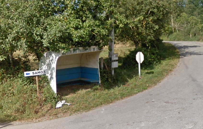 Lugar de Lamas en Samos en una foto de Google Street View