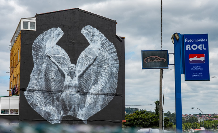 El mural Metaformosis en Cambre, de Ricardo Romero, nominado a mejor grafiti del mundo en Street Art