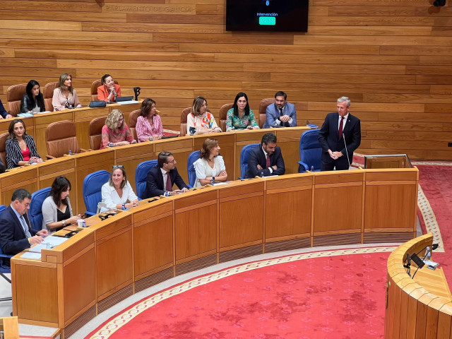 El presidente de la Xunta, Alfonso Rueda, en el primer pleno del Parlamento.
