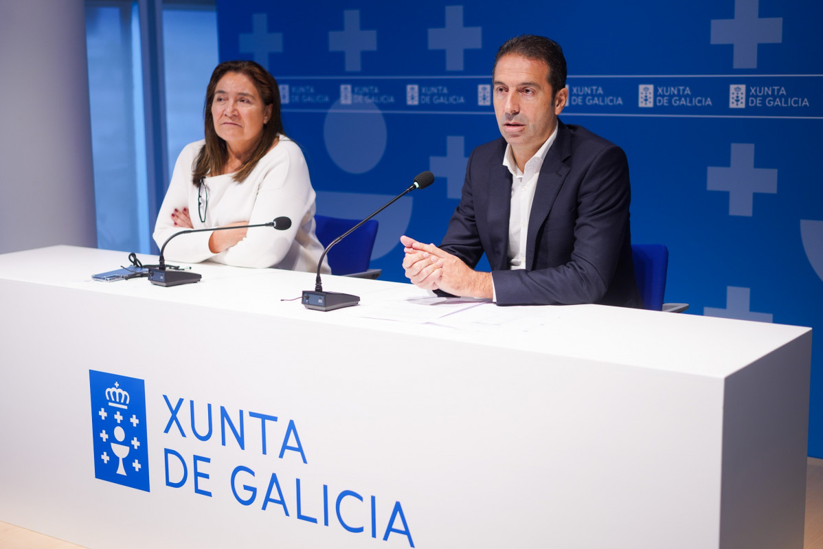 Ana Ortiz y Alfonso Villares este martes en Vigo.