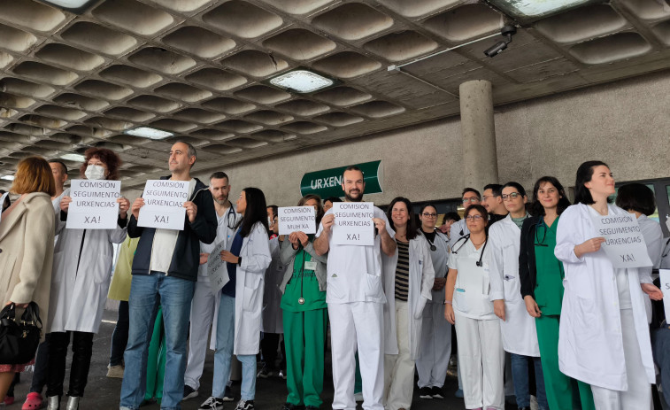 Protestas de médicos de urgencias por toda Galicia para reclamar al Sergas renegociar un acuerdo del bipartito