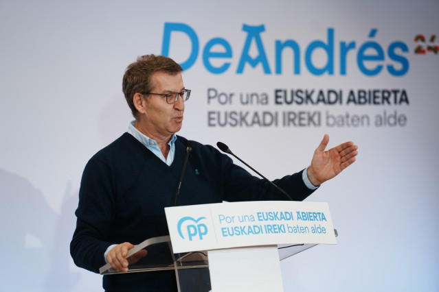 El presidente del PP, Alberto Núñez Feijóo
