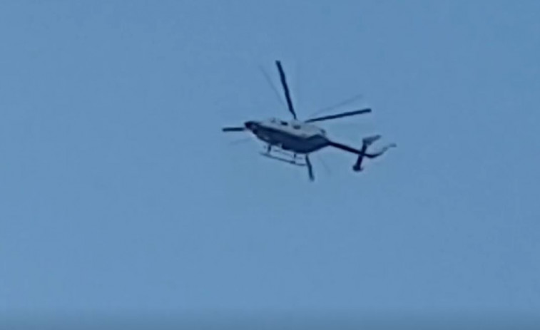 Gran despliegue de la Guardia Civil en Ourense, helicóptero incluído, relacionado con el narcotráfico