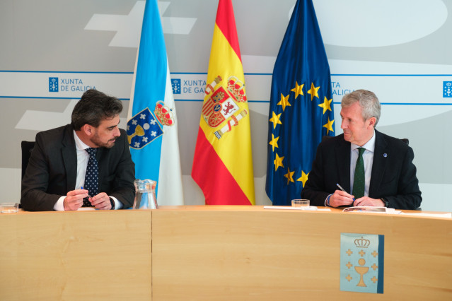Rueda y Calvo en el Consello de la Xunta.