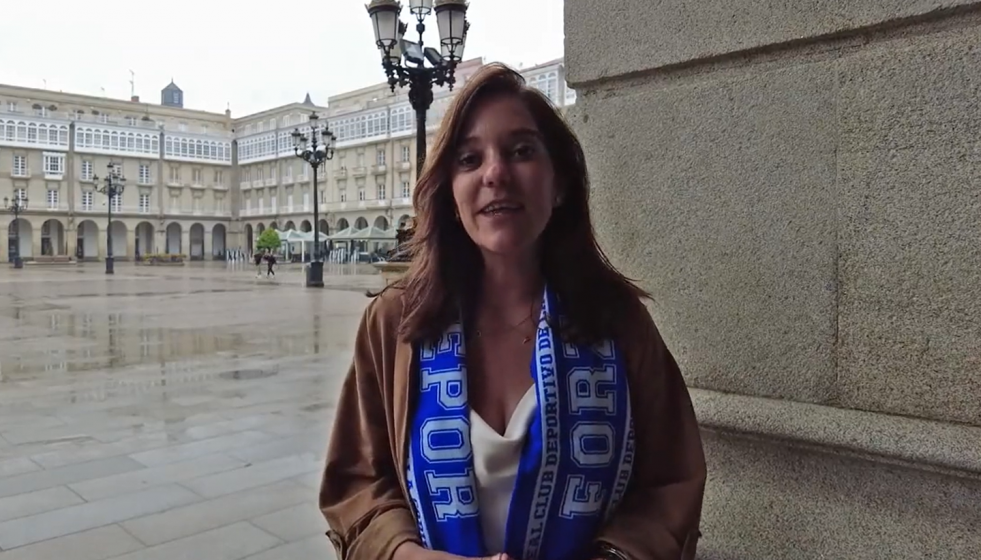 La alcaldesa Inés Rey García es una confesa seguidora del Deportivo de A Coruña