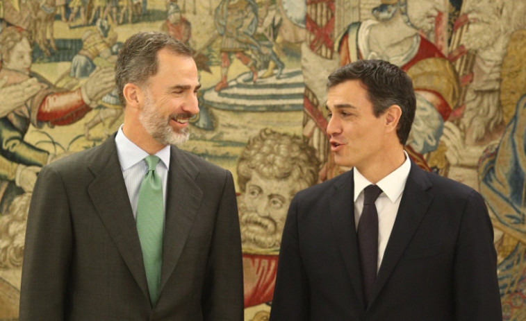 ​El Rey y Pedro Sánchez mantienen una larga reunión en la Zarzuela