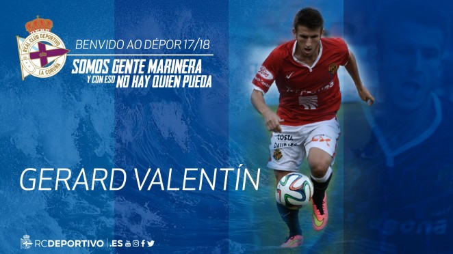 El Dépor anuncia el fichaje de Gerard Valentín, del Nàstic