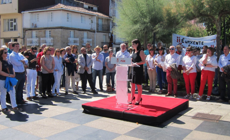 Los tres posibles aspirantes a liderar el PSdeG coinciden en el acto de Rianxo