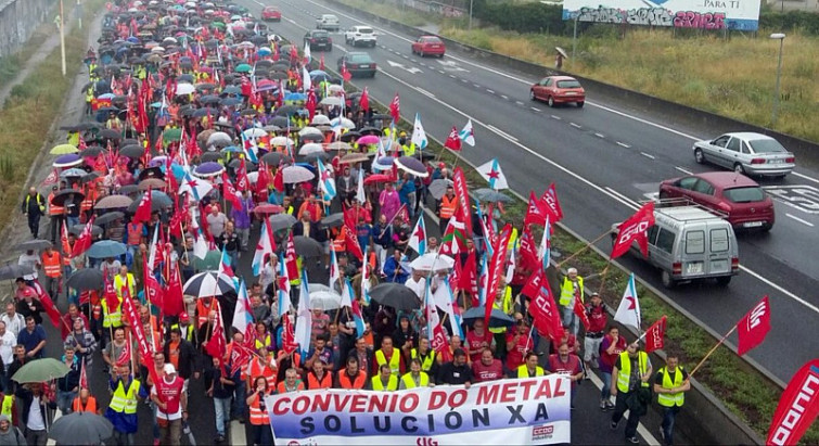 La manifestación del metal consiguió colapsar el tráfico de acceso a A Coruña