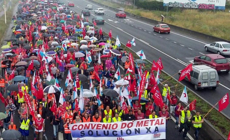 La manifestación del metal consiguió colapsar el tráfico de acceso a A Coruña