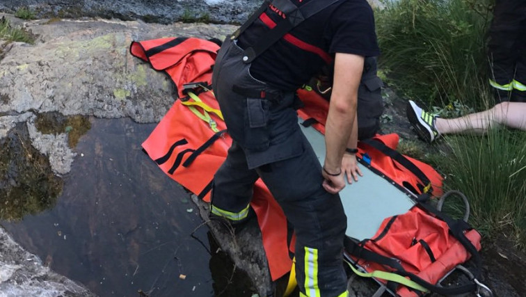 Enésimo rescate en las pozas del río Pedras en A Pobra