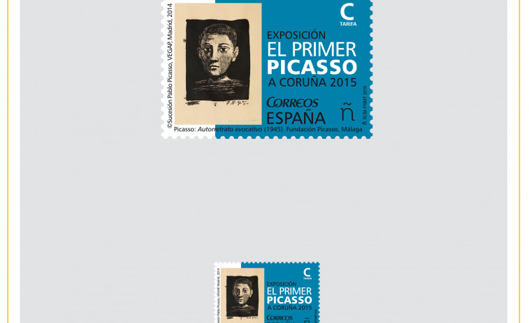 La exposición ‘El primer Picasso. A Coruña 2015’ se promociona por todo el mundo gracias a un sello de Correos