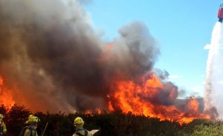 Otro incendio en Ourense se mantiene activo y afecta ya a 80 hectáreas