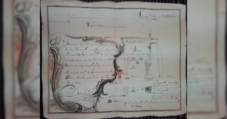 ​Localizan en el Archivo de la Catedral de Santiago un plano inédito del siglo XVIII