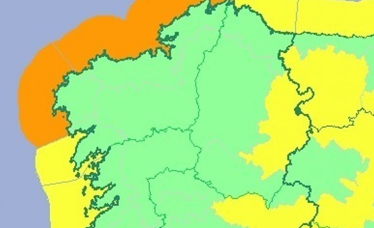Activada la alerta naranja en el litoral de A Coruña por temporal