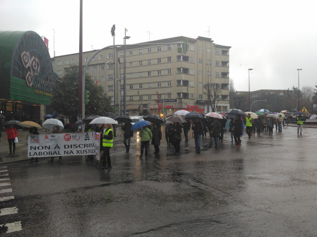 Manifestación de trabajadores de justicia