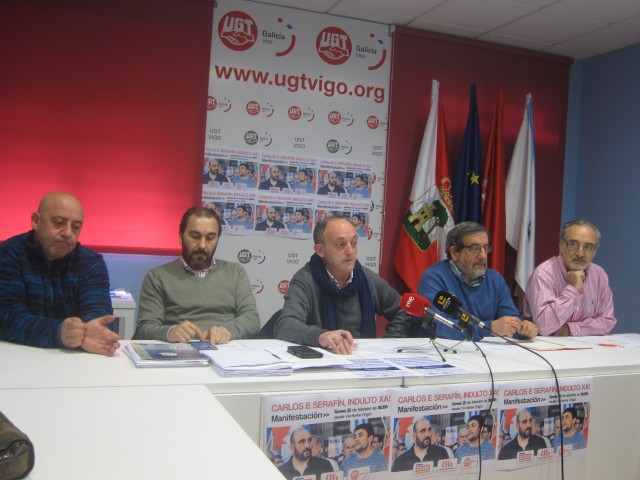 Rueda de prensa de presentación de la huelga en la sanidad privada de Pontevedra